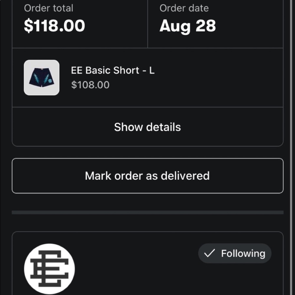 Eric emanuel Lightning Shorts navy large